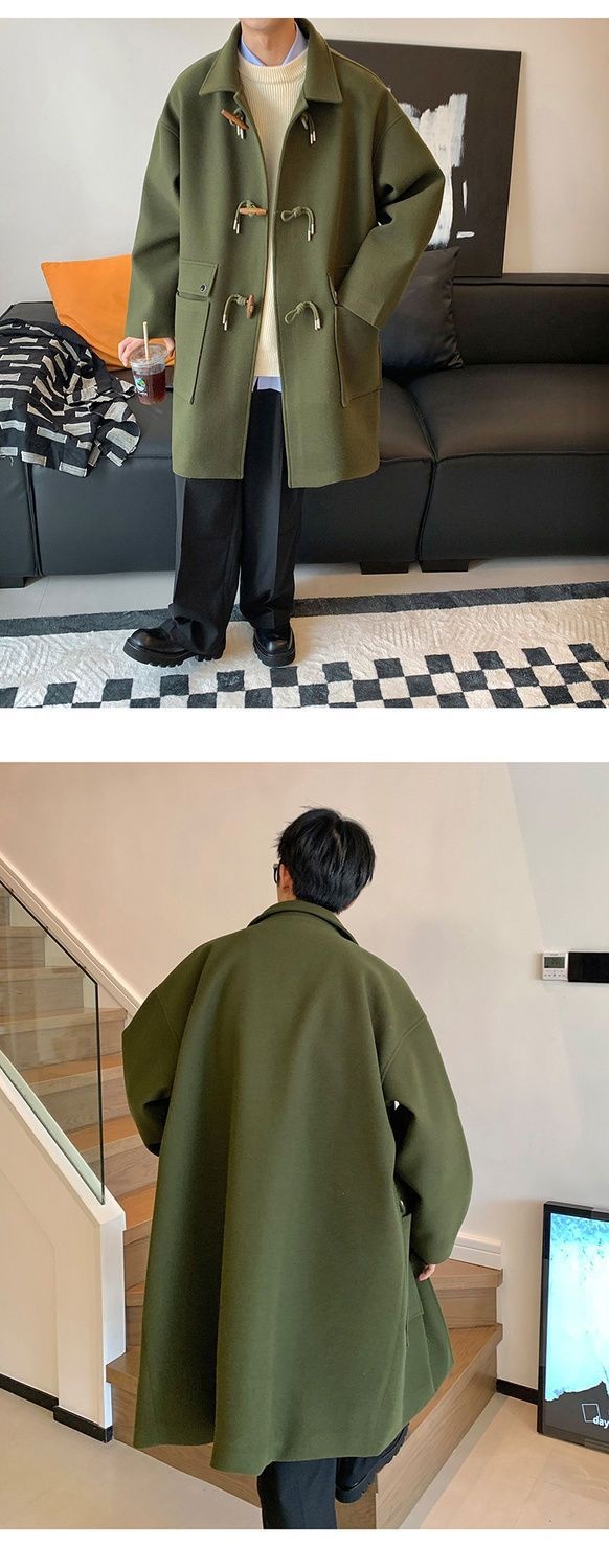 boy Boy Boy Horn Button Wool For Men Thickened Mid-Length Over-the-Knee Trench Coat Autumn Winter Vintage Casual Woolen Jacket_voghion.com