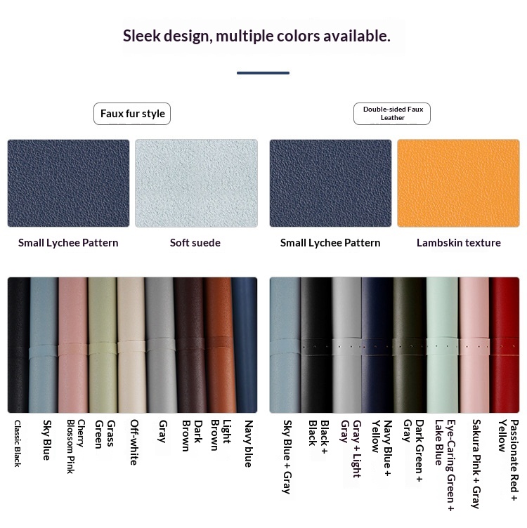 Tapis de souris NeoGear extra large, résistant à la saleté, double face en cuir, anti-rayures et résistant à l'usure, pour le jeu, le bureau ou l'ordinateur._voghion.com