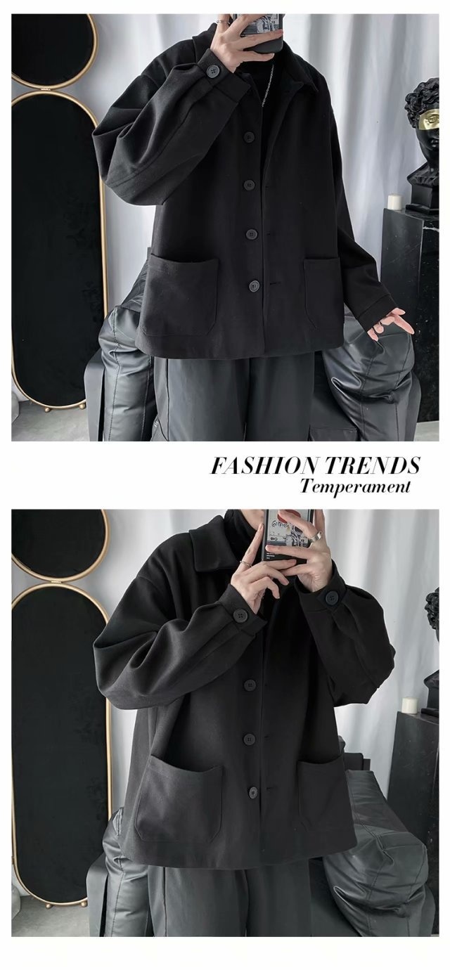 boy Boy Boy 2025 Autumn Winter Korean Style Brand Ins Couple Loose Wool Coat Jacket Trendy One Piece Dropshipping_voghion.com