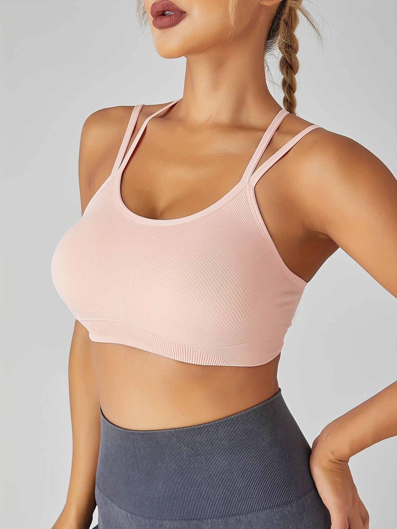 luckyqqyp Cross-border European And American Style Double Sports Sexy Back Cross Strap Fitness Vest With Chest Pads Yoga Bra_voghion.com