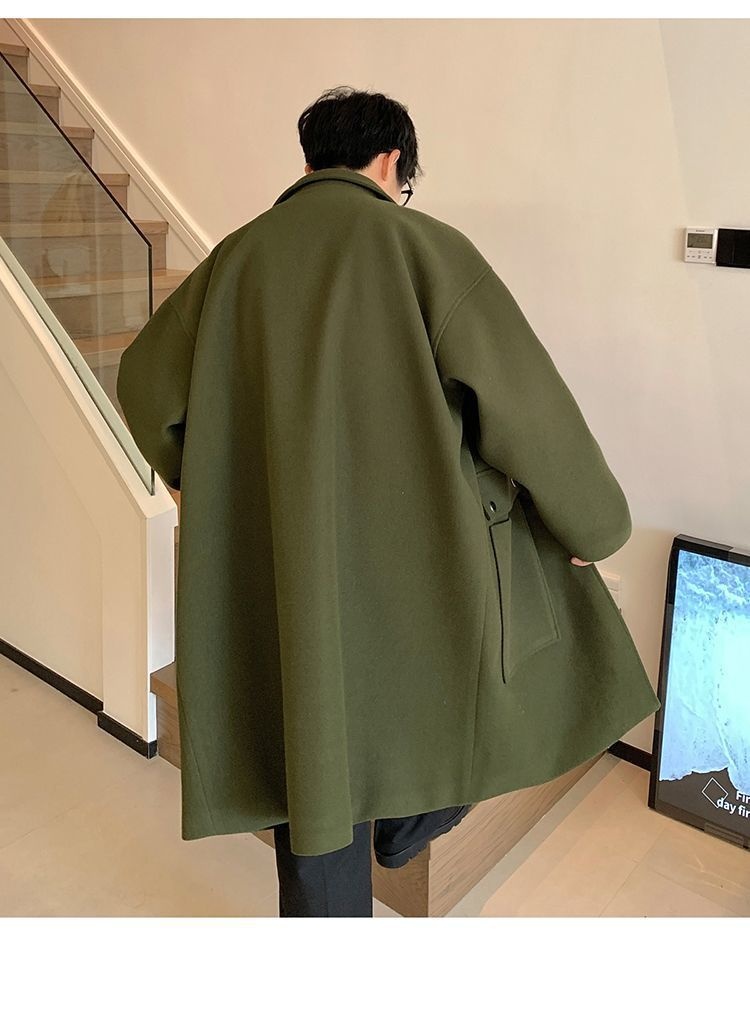 boy Boy Boy Horn Button Wool For Men Thickened Mid-Length Over-the-Knee Trench Coat Autumn Winter Vintage Casual Woolen Jacket_voghion.com