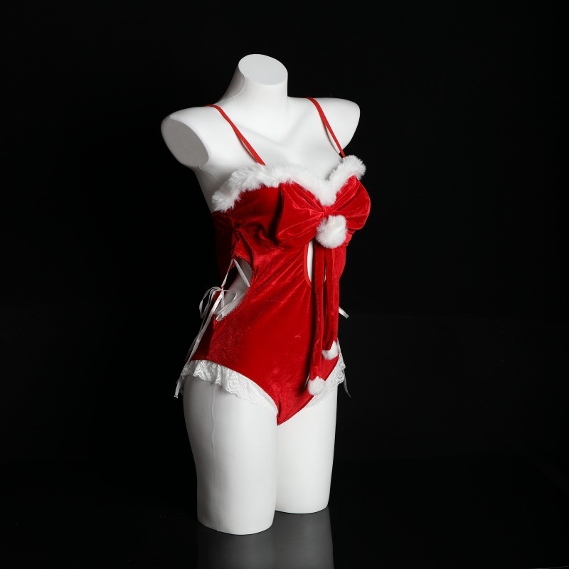 Eros Lab Lemon Story Sexy Bunny Girl Dessous Rot Neujahrsverführung Weihnachtsoutfit Bettleidenschaft Uniform Set_voghion.com