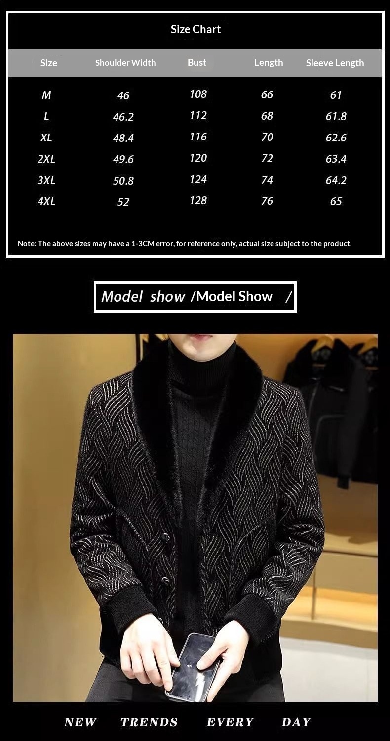 boy Boy Boy Winter Fleece-Lined Thickened Coat For Men, Fashionable Suit Wool Collar, Casual Versatile Warm Woolen Jacket_voghion.com