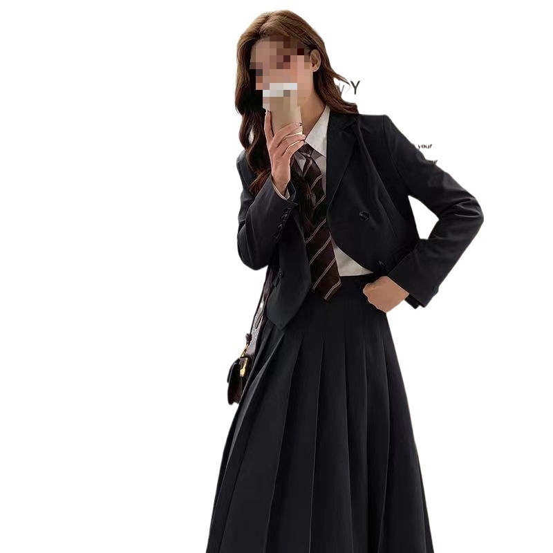 Sukienka garniturowa ChicShe Academy 2025 Wiosna Jesień Nowy modny styl uliczny Wywiad Marynarka mundurowa JK dla kobiet_voghion.com