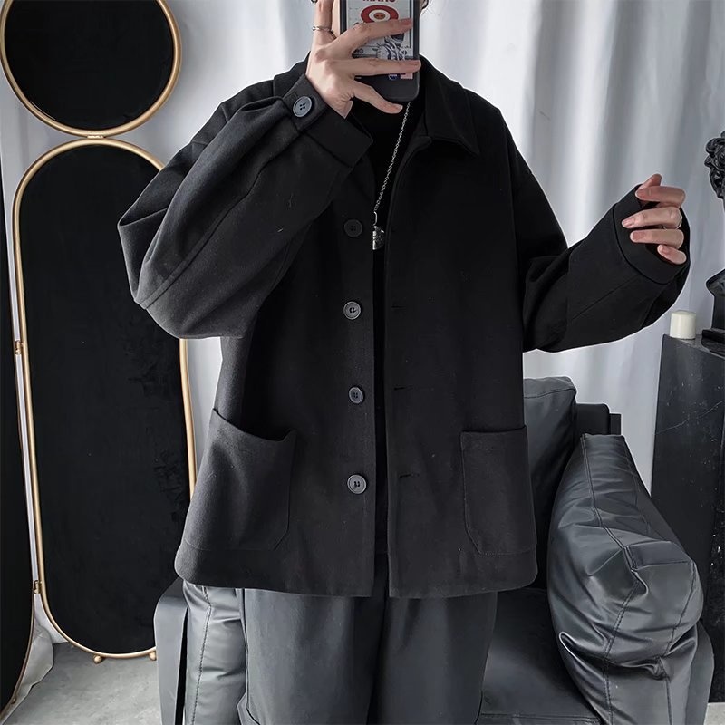 boy Boy Boy 2025 Autumn Winter Korean Style Brand Ins Couple Loose Wool Coat Jacket Trendy One Piece Dropshipping_voghion.com