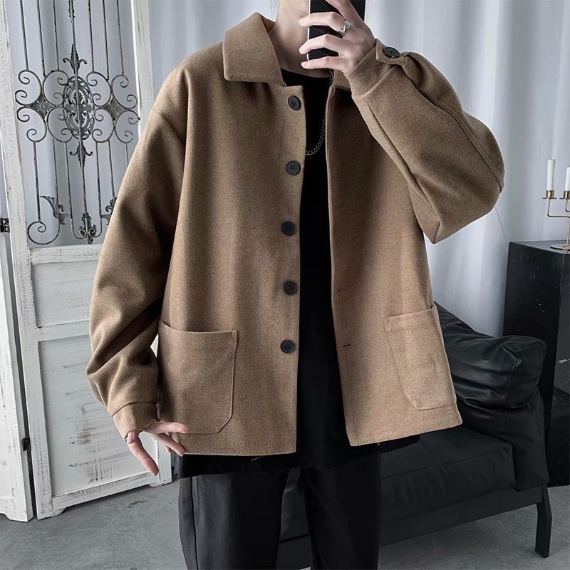 boy Boy Boy 2025 Autumn Winter Korean Style Brand Ins Couple Loose Wool Coat Jacket Trendy One Piece Dropshipping_voghion.com