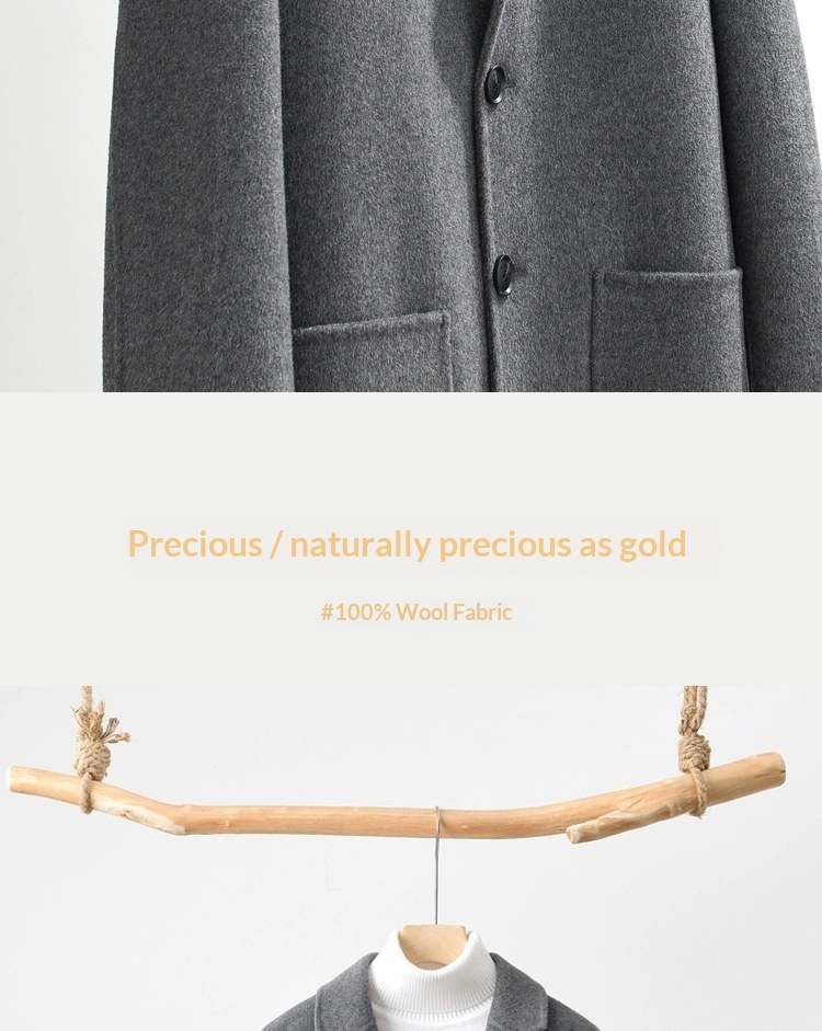 boy Boy Boy Autumn Winter 100% Wool High-End Double-Sided Suit Business Casual Woolen Coat Men's Clothing_voghion.com