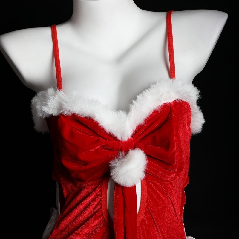 Eros Lab Lemon Story Sexy Bunny Girl Dessous Rot Neujahrsverführung Weihnachtsoutfit Bettleidenschaft Uniform Set_voghion.com