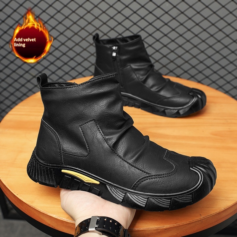 Chaussures de travail Glide Labor Protection pour hommes, imperméables, antidérapantes, résistantes à l'usure, polyvalentes et adaptées à une utilisation en extérieur, au bureau ou au travail._voghion.com