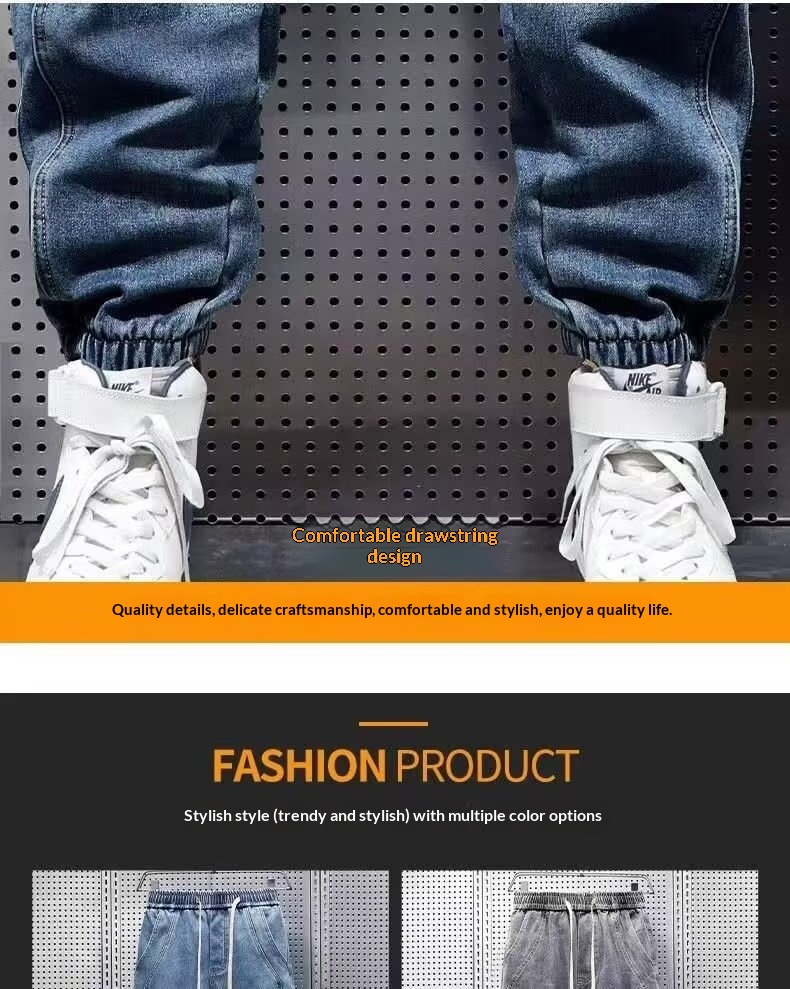 boy Boy Boy Cross-Border Foreign Trade Spring And Autumn Jeans Men's Brand Casual Jogger Loose Versatile Trendy Harem Pants_voghion.com
