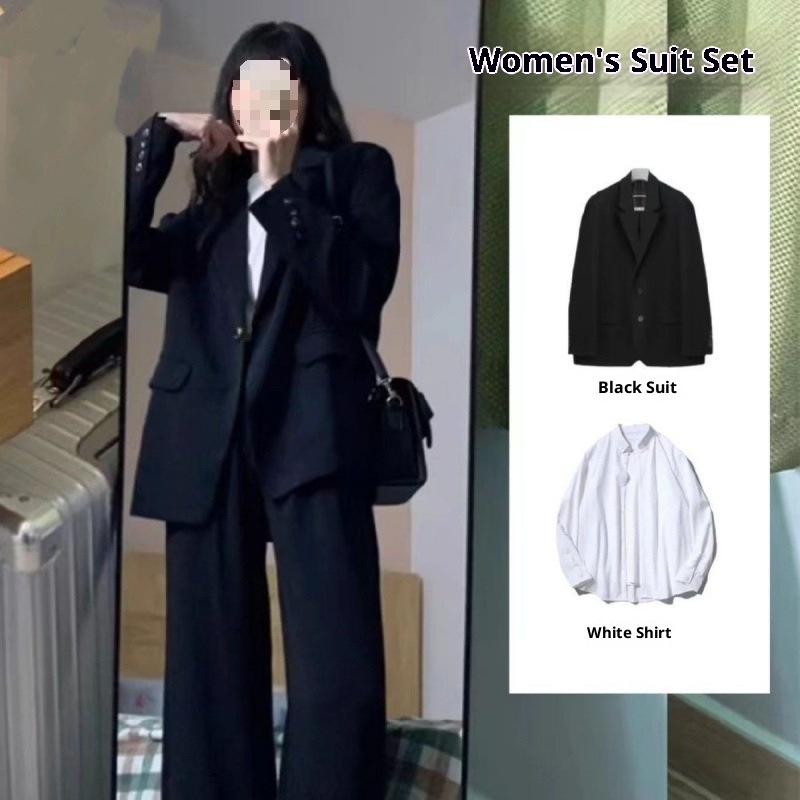 ChicShe Black Set Women 2025 Spring And Autumn New Fashion Casual Professional Formal Suit For Big Interview With Free Shipping_voghion.com