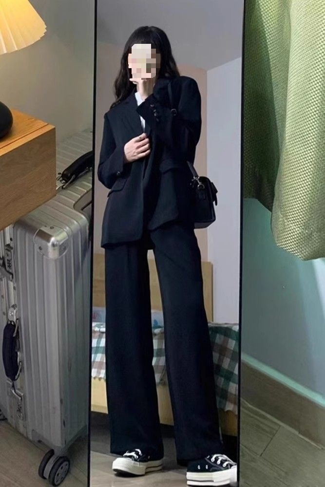 ChicShe Black Set Women 2025 Spring And Autumn New Fashion Casual Professional Formal Suit For Big Interview With Free Shipping_voghion.com