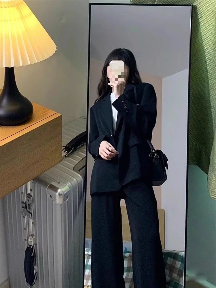 ChicShe Black Set Women 2025 Spring And Autumn New Fashion Casual Professional Formal Suit For Big Interview With Free Shipping_voghion.com