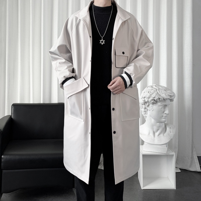 boy Boy Boy 2022 New Autumn Winter Trench Mid-Length Elegant Over-the-Knee Coat Men Mature Style_voghion.com