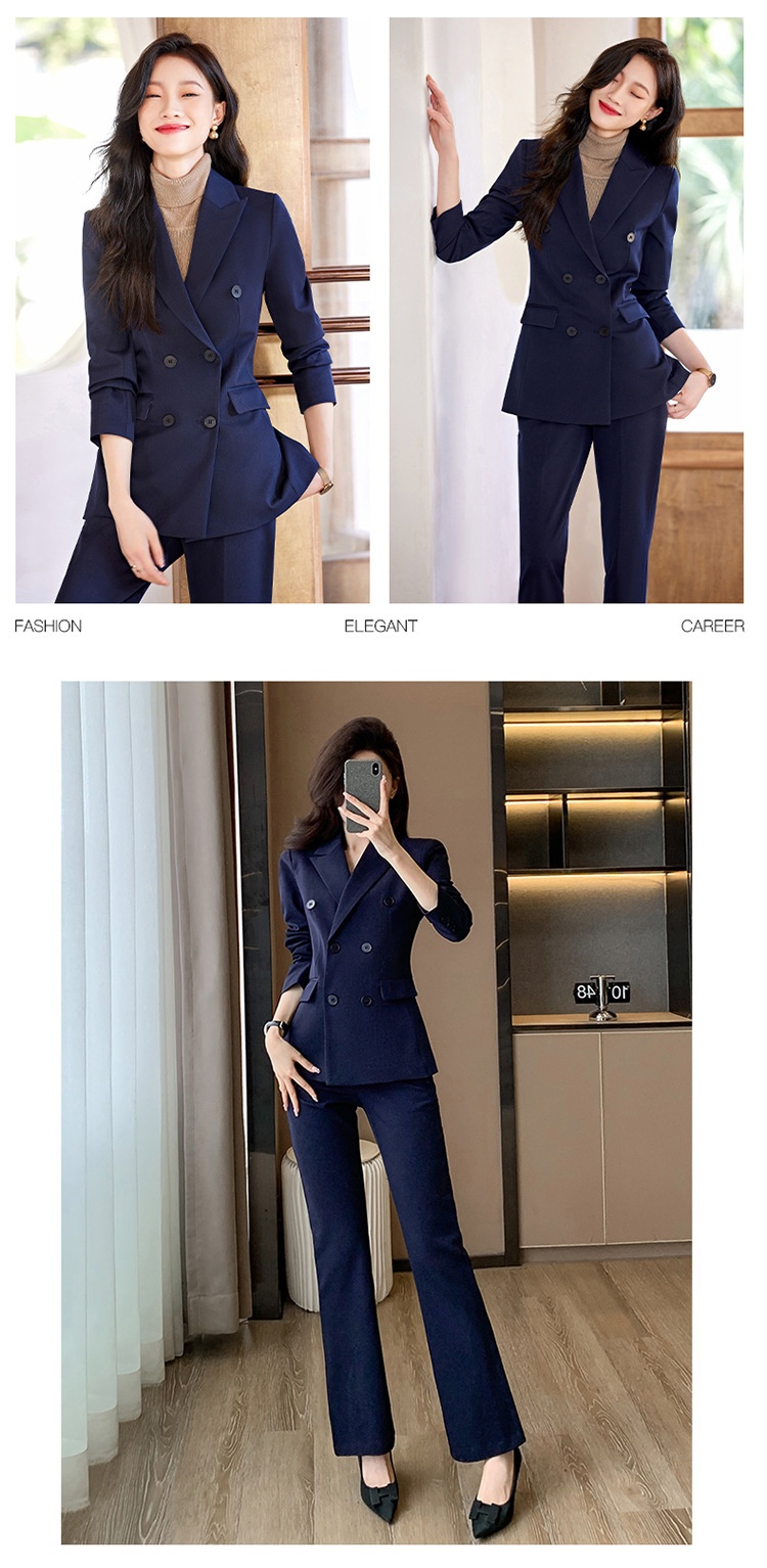 ChicShe Women's Suit Set Professional Double-Breasted Elegant Atmosphere For Formal Occasions, Interviews, College Students,_voghion.com