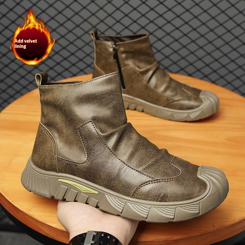 Chaussures de travail Glide Labor Protection pour hommes, imperméables, antidérapantes, résistantes à l'usure, polyvalentes et adaptées à une utilisation en extérieur, au bureau ou au travail._voghion.com