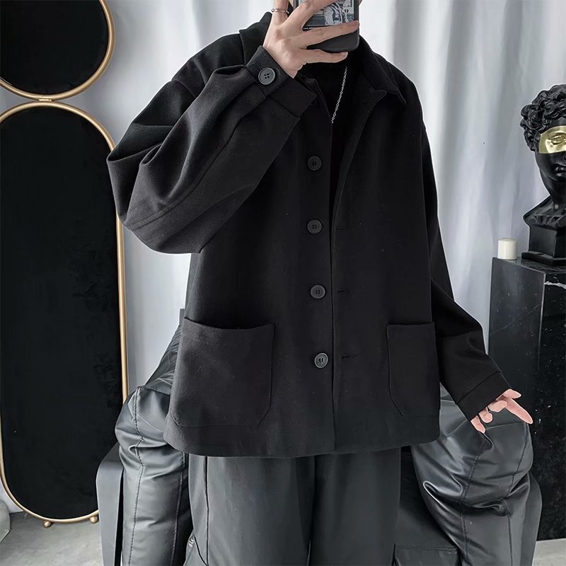 boy Boy Boy 2025 Autumn Winter Korean Style Brand Ins Couple Loose Wool Coat Jacket Trendy One Piece Dropshipping_voghion.com