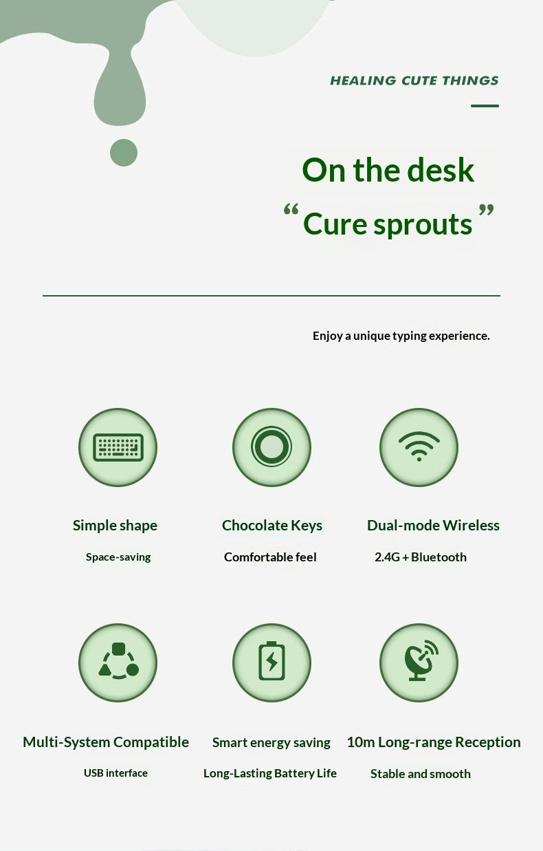 NeoGear Kabellose Tastatur und Maus mit Bluetooth, drei Modi, wiederaufladbar, niedlich, tragbar, leise – ideal für Computer und Laptops, auch für Mädchen_voghion.com