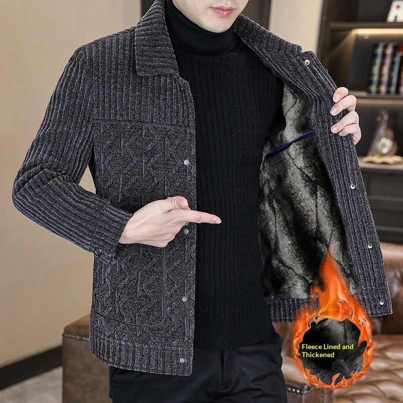 boy Boy Boy Casual Short Thickened Autumn Winter Fleece Trendy Wool Coat Men's Jacket Korean Style New In Stock_voghion.com