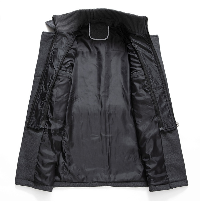 boy Boy Boy Autumn Winter Business Fashion Double Collar Cold-Resistant Woolen Men's Jacket Cross-Border Wool Coat Men_voghion.com