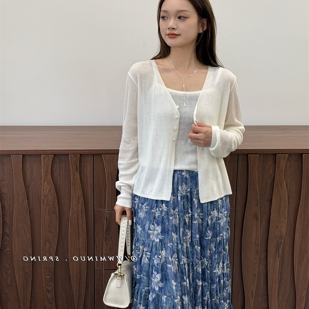 ChicShe Europe Station 2025 Early New European Goods Korean Style Fresh Floral A-line Midi Skirt For Women Spring And Autumn_voghion.com