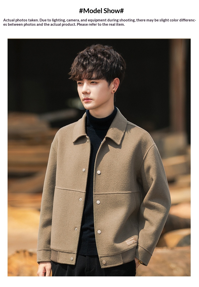 boy Boy Boy 22A01 Men's Double-Sided Jacket New Trend Thickened Woolen Short Cashmere Coat Autumn Winter Casual_voghion.com