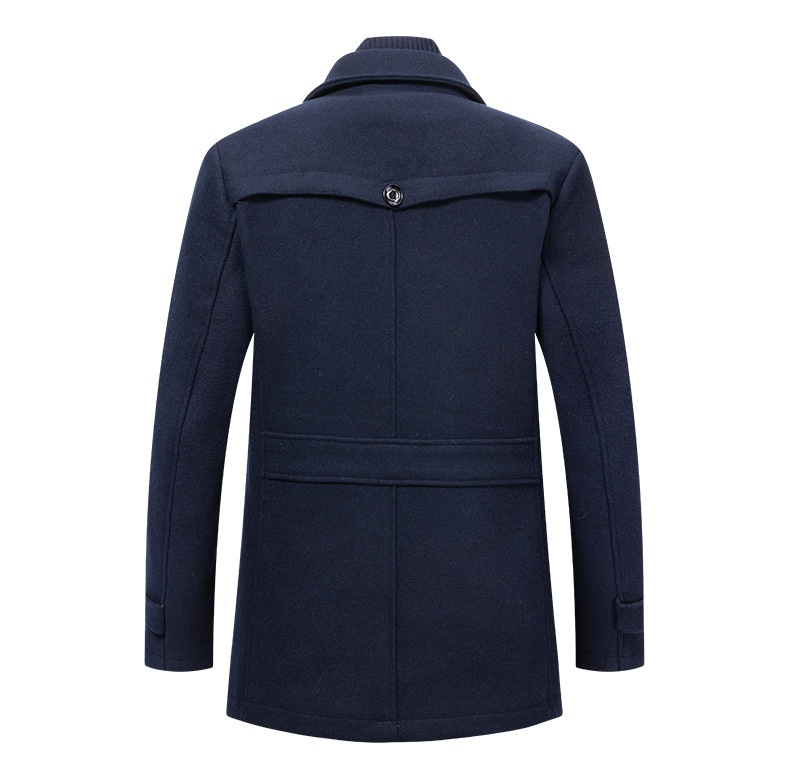boy Boy Boy Autumn Winter Business Fashion Double Collar Cold-Resistant Woolen Men's Jacket Cross-Border Wool Coat Men_voghion.com
