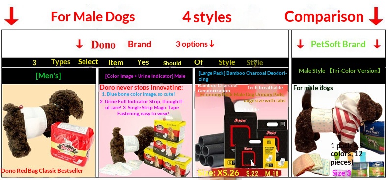 boy Boy Boy DONO Physiological Pants Male Dog Diapers Disposable Supplies Medium Pet Urine Pads_voghion.com