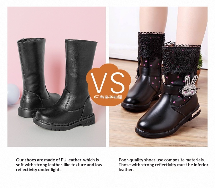 ShoeGlobe ShoeGlobe 2025 Autunno Inverno Nuove Scarpe per Bambini Tinta Unita Lunghi Moda Singolo Principessa Ragazze Stivali per Bambini_voghion.com