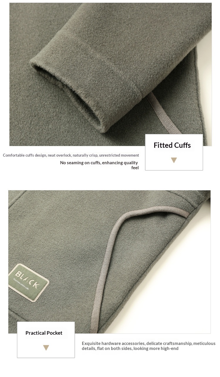 boy Boy Boy Fanwo FW1301 New In Stock 2024 Autumn Winter Pure Handmade Short Double-Sided Cashmere Coat For Men Fashion Jacket_voghion.com