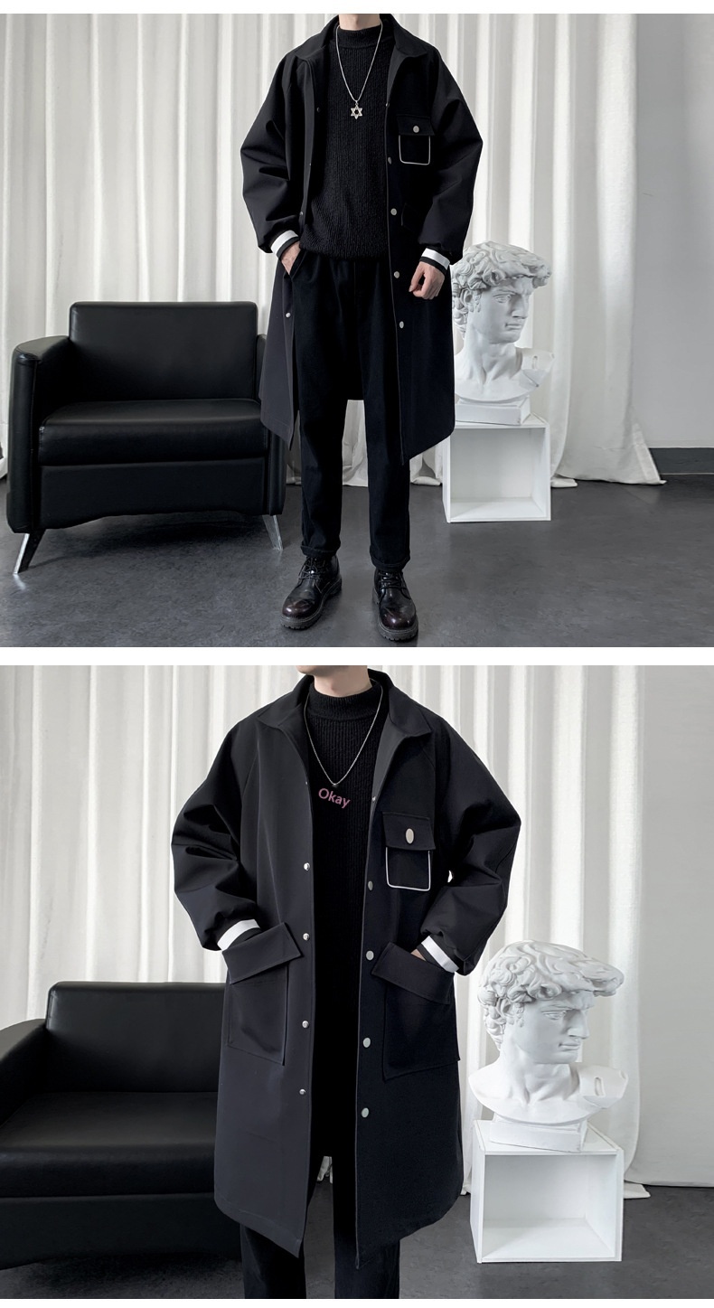 boy Boy Boy 2022 New Autumn Winter Trench Mid-Length Elegant Over-the-Knee Coat Men Mature Style_voghion.com