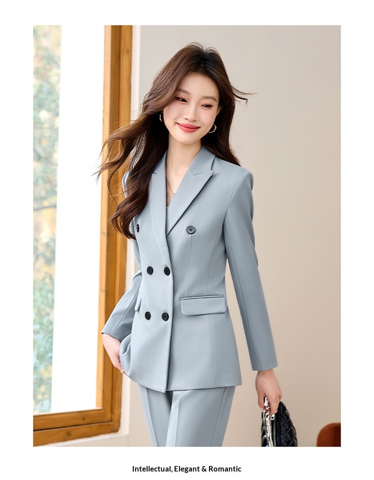 ChicShe Women's Suit Set Professional Double-Breasted Elegant Atmosphere For Formal Occasions, Interviews, College Students,_voghion.com