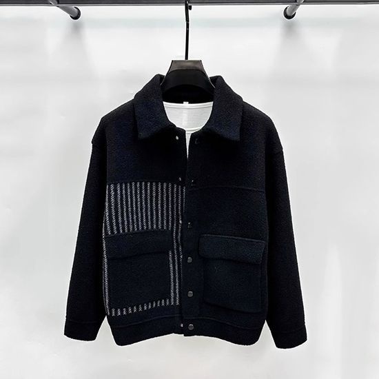 boy Boy Boy Jacket Coat Men's Turn-Down Collar Short Casual Woolen Autumn Winter Thickened Trendy Outerwear Factory Direct Sale_voghion.com