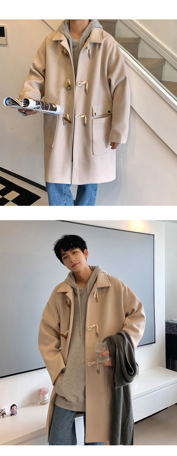 boy Boy Boy Horn Button Wool For Men Thickened Mid-Length Over-the-Knee Trench Coat Autumn Winter Vintage Casual Woolen Jacket_voghion.com