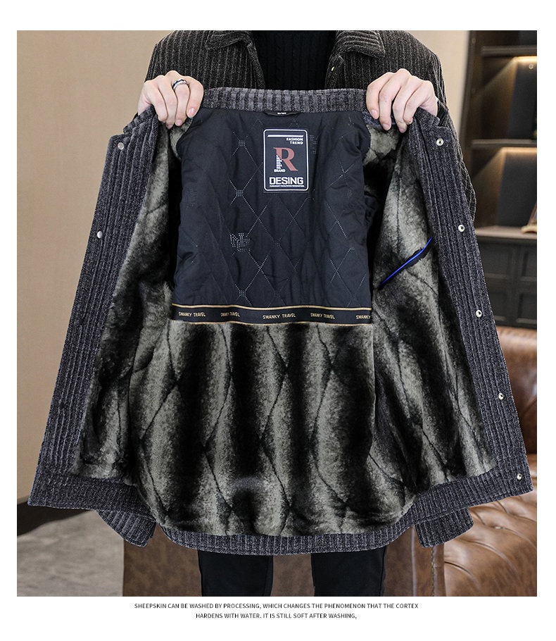 boy Boy Boy Casual Short Thickened Autumn Winter Fleece Trendy Wool Coat Men's Jacket Korean Style New In Stock_voghion.com