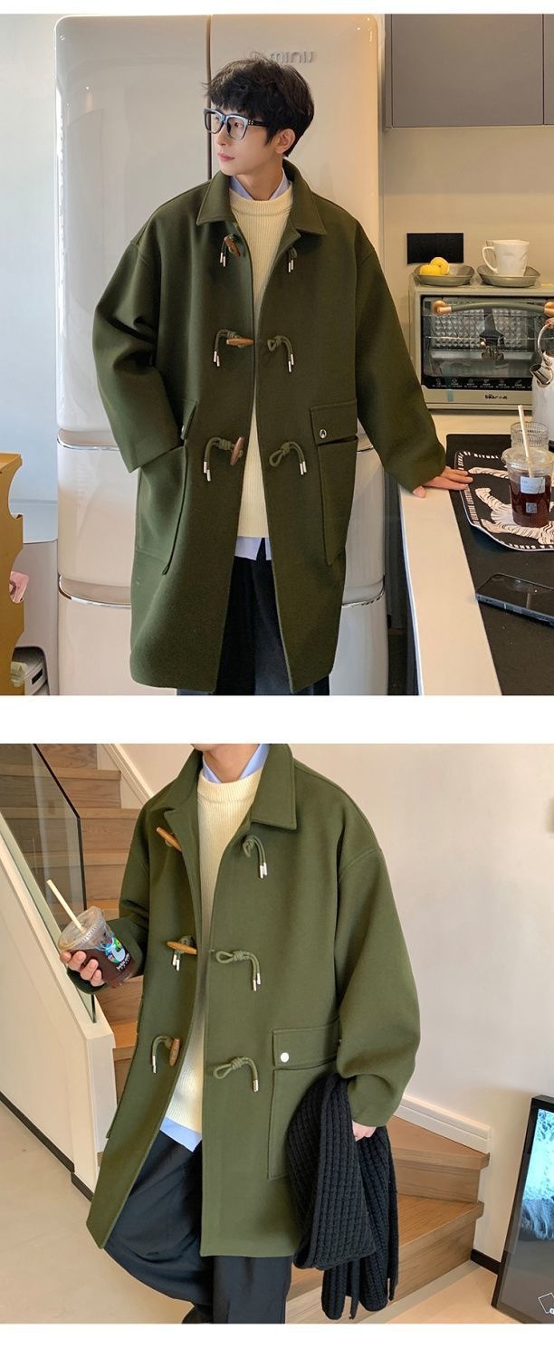 boy Boy Boy Horn Button Wool For Men Thickened Mid-Length Over-the-Knee Trench Coat Autumn Winter Vintage Casual Woolen Jacket_voghion.com