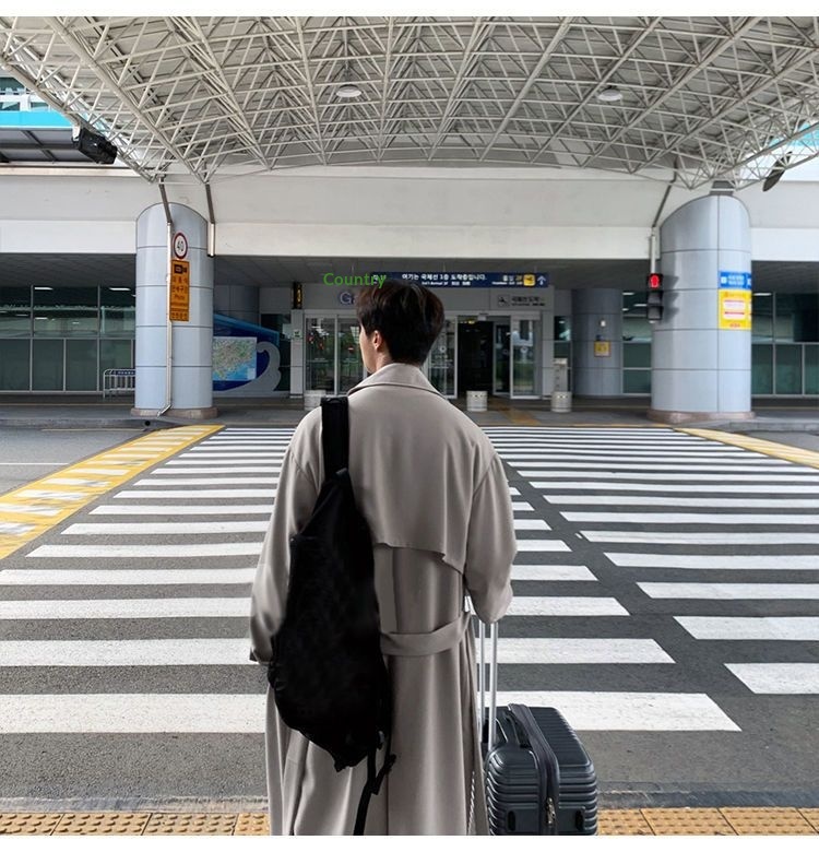 boy Boy Boy Autumn Winter Design Trench Men's Mid-Length Jacket Korean Casual Loose British Style Double-Breasted Coat_voghion.com