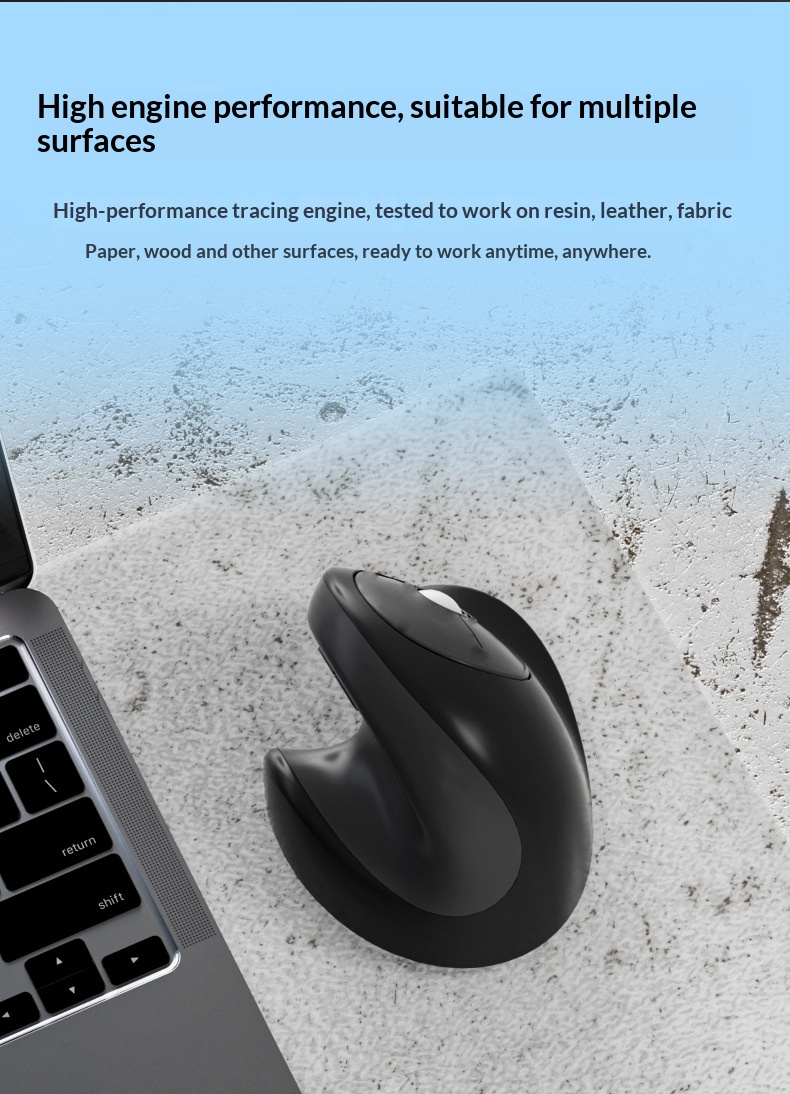 NeoGear Mobile Mouse Dual Mode Three Channel Silent Vertical Wireless In Stock Button Ergonomic_voghion.com