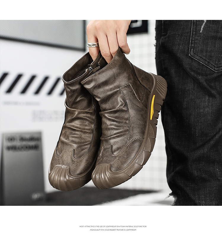 Chaussures de travail Glide Labor Protection pour hommes, imperméables, antidérapantes, résistantes à l'usure, polyvalentes et adaptées à une utilisation en extérieur, au bureau ou au travail._voghion.com