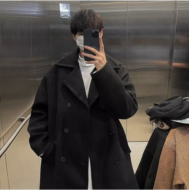 boy Boy Boy Winter Wool Coat For Men, Mid-Length Over-the-Knee Suit Collar Double-Breasted Woolen Trench Coat, Thickened Ins Trend_voghion.com