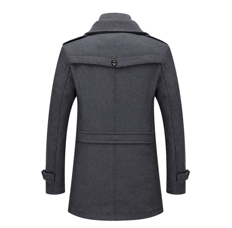 boy Boy Boy Autumn Winter Business Fashion Double Collar Cold-Resistant Woolen Men's Jacket Cross-Border Wool Coat Men_voghion.com