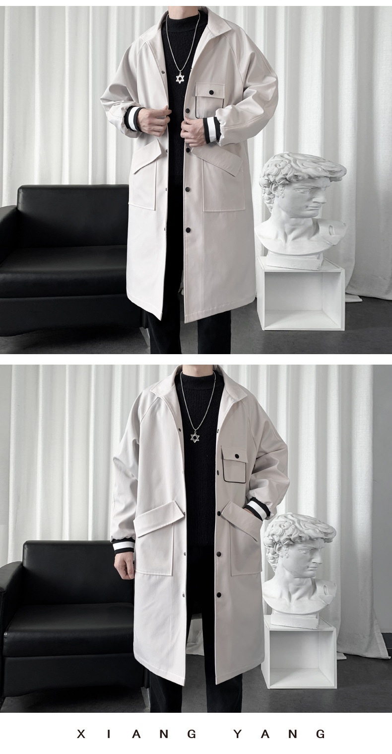 boy Boy Boy 2022 New Autumn Winter Trench Mid-Length Elegant Over-the-Knee Coat Men Mature Style_voghion.com