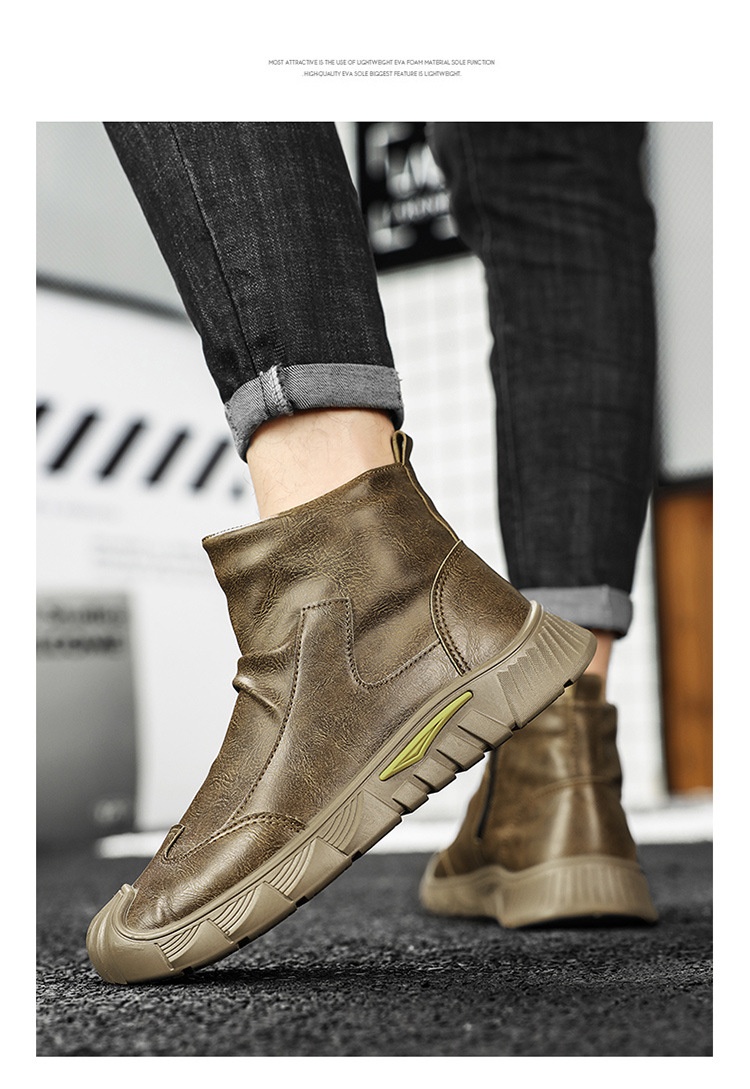 Chaussures de travail Glide Labor Protection pour hommes, imperméables, antidérapantes, résistantes à l'usure, polyvalentes et adaptées à une utilisation en extérieur, au bureau ou au travail._voghion.com