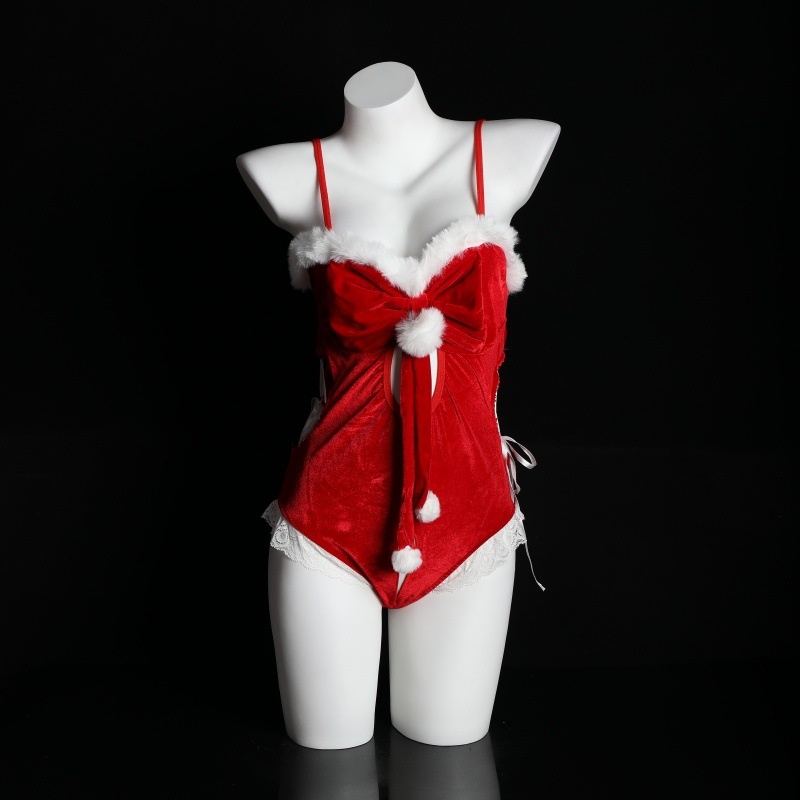 Eros Lab Lemon Story Sexy Bunny Girl Dessous Rot Neujahrsverführung Weihnachtsoutfit Bettleidenschaft Uniform Set_voghion.com