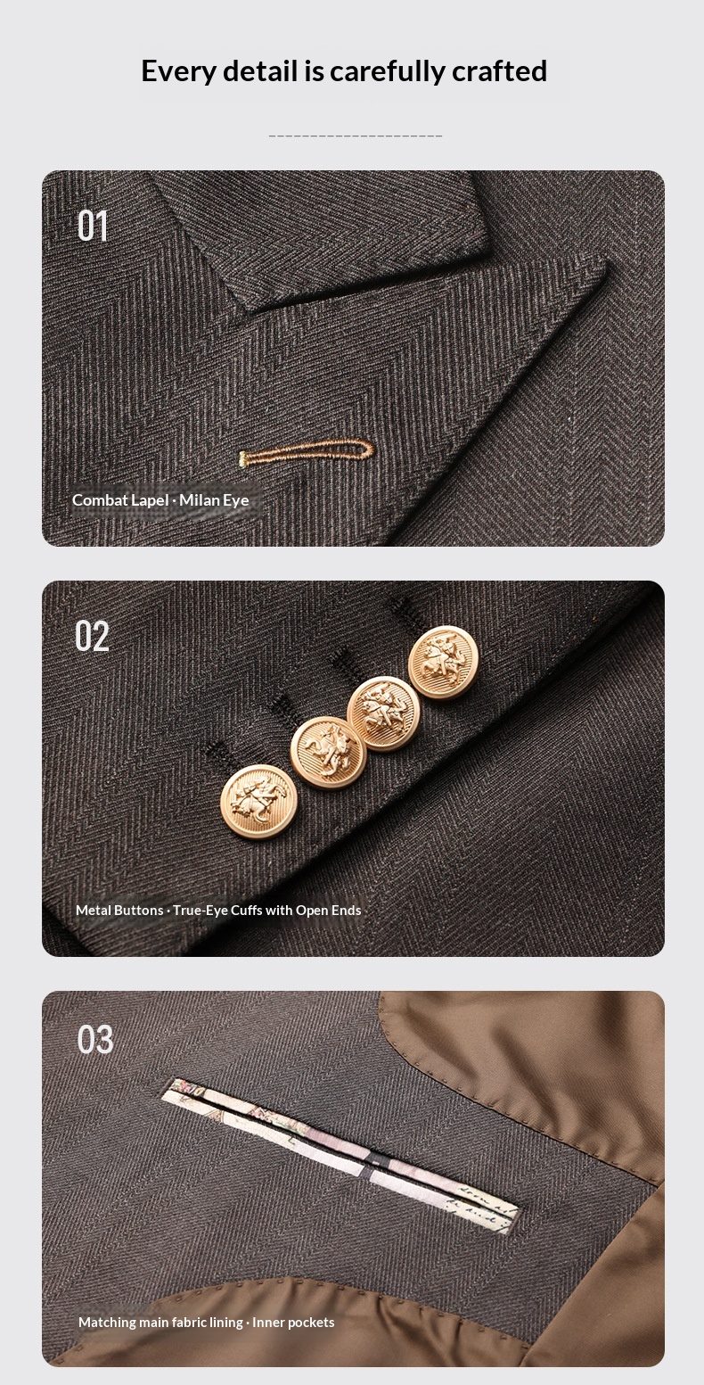 BOY BOY Double-Breasted Men's Performance Host Groom Wedding Tailored Suit Vest Three-Piece Set_voghion.com