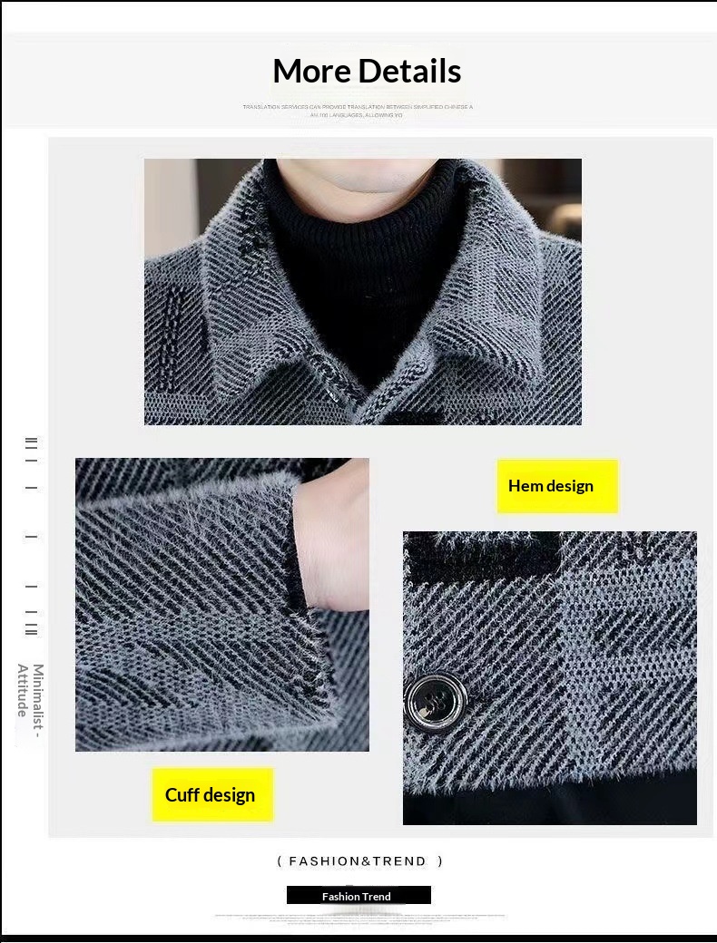 boy Boy Boy 2023 Men's Autumn Winter New Short Woolen Coat Korean Style Warm Thickened Casual Jacket_voghion.com