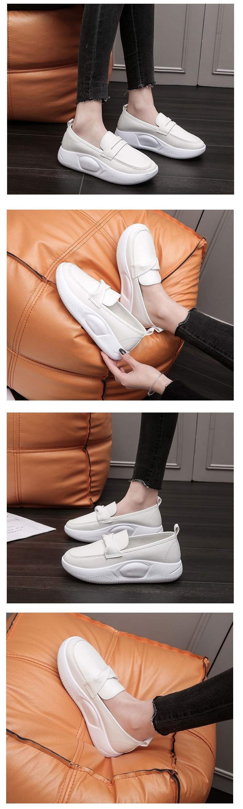 ShoeGlobe Neue Pflegeschuhe für Damen, weich, atmungsaktiv, bequem, weiß, geruchshemmend, dicke Sohle, rutschfest_voghion.com