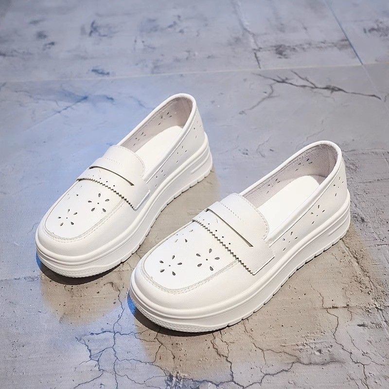 ShoeGlobe 2025 Spring And Autumn Nurse For Women, Hollow Soft Sole, Breathable, Non-Slip, New Style Perforated Medical Single_voghion.com