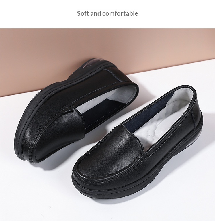 ShoeGlobe Nurse Autumn Atmungsaktive, weiche Sohle, weiß, rutschfest, gepolstert, höhenverstärkende Einzelschuhe, Spezialschuhe für medizinische Zwecke_voghion.com