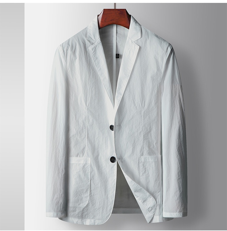 Giacca casual monopetto con protezione solare, tinta unita, leggera, da uomo, modello BOY BOY, primavera estate 2025_voghion.com